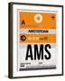 AMS Amsterdam Luggage Tag 2-NaxArt-Framed Art Print