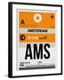 AMS Amsterdam Luggage Tag 2-NaxArt-Framed Art Print