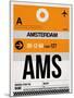 AMS Amsterdam Luggage Tag 2-NaxArt-Mounted Art Print