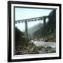 Amsteg (Switzerland), the Bridge of the Saint-Gothard Railroad, over the Reuss River, Circa 1865-Leon, Levy et Fils-Framed Photographic Print