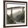 Amsteg (Switzerland), the Bridge of the Saint-Gothard Railroad, over the Reuss River, Circa 1865-Leon, Levy et Fils-Framed Photographic Print