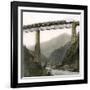 Amsteg (Switzerland), the Bridge of the Saint-Gothard Railroad, over the Reuss River, Circa 1865-Leon, Levy et Fils-Framed Photographic Print