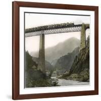 Amsteg (Switzerland), the Bridge of the Saint-Gothard Railroad, over the Reuss River, Circa 1865-Leon, Levy et Fils-Framed Photographic Print