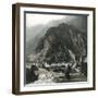 Amsteg (Switzerland), the Village and the Saint-Gothard's Railroad Bridge, Circa 1865-Leon, Levy et Fils-Framed Photographic Print