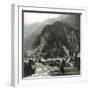 Amsteg (Switzerland), the Village and the Saint-Gothard's Railroad Bridge, Circa 1865-Leon, Levy et Fils-Framed Photographic Print