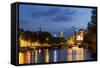 Amsterdam and the Amstel Canal-Guido Cozzi-Framed Stretched Canvas