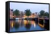 Amsterdam and the Amstel Canal-Guido Cozzi-Framed Stretched Canvas