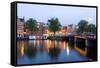 Amsterdam and the Amstel Canal-Guido Cozzi-Framed Stretched Canvas