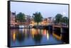 Amsterdam and the Amstel Canal-Guido Cozzi-Framed Stretched Canvas