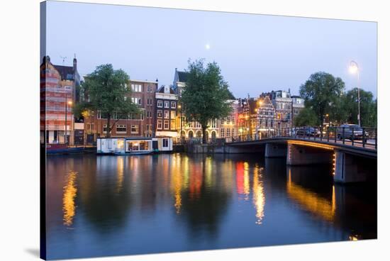 Amsterdam and the Amstel Canal-Guido Cozzi-Stretched Canvas