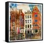 Amsterdam - Artwork In Painting Style-Maugli-l-Framed Stretched Canvas