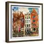 Amsterdam - Artwork In Painting Style-Maugli-l-Framed Premium Giclee Print