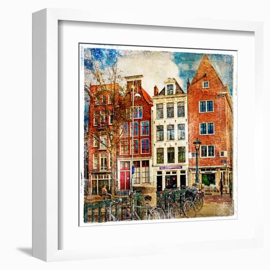 Amsterdam - Artwork In Painting Style-Maugli-l-Framed Art Print