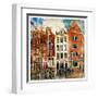 Amsterdam - Artwork In Painting Style-Maugli-l-Framed Art Print