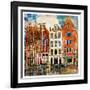 Amsterdam - Artwork In Painting Style-Maugli-l-Framed Art Print