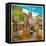 Amsterdam - Artwork In Painting Style-Maugli-l-Framed Stretched Canvas