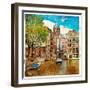 Amsterdam - Artwork In Painting Style-Maugli-l-Framed Art Print