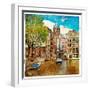 Amsterdam - Artwork In Painting Style-Maugli-l-Framed Art Print