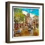 Amsterdam - Artwork In Painting Style-Maugli-l-Framed Art Print