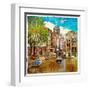 Amsterdam - Artwork In Painting Style-Maugli-l-Framed Art Print