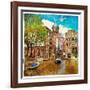 Amsterdam - Artwork In Painting Style-Maugli-l-Framed Art Print