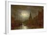 Amsterdam at Night, 1870s-Aleksei Petrovich Bogolyubov-Framed Giclee Print