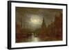 Amsterdam at Night, 1870s-Aleksei Petrovich Bogolyubov-Framed Giclee Print