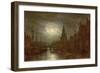 Amsterdam at Night, 1870s-Aleksei Petrovich Bogolyubov-Framed Giclee Print