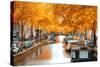 Amsterdam Autumn. Beautiful Places in Europe-Skreidzeleu-Stretched Canvas