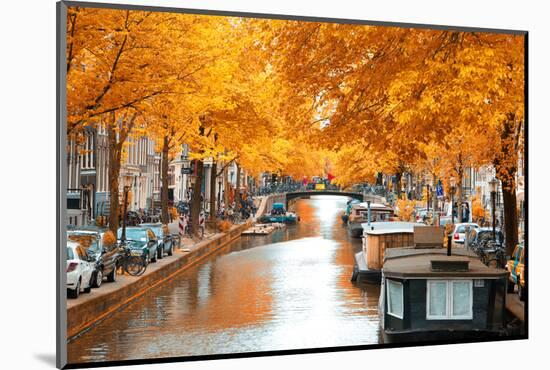 Amsterdam Autumn. Beautiful Places in Europe-Skreidzeleu-Mounted Photographic Print