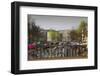 Amsterdam Bicycles on Bridge over Canal-Anna Miller-Framed Photographic Print
