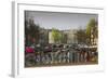 Amsterdam Bicycles on Bridge over Canal-Anna Miller-Framed Photographic Print
