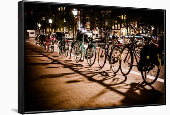 Amsterdam Bikes at Night I-Erin Berzel-Framed Photographic Print