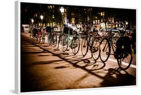 Amsterdam Bikes at Night I-Erin Berzel-Framed Photographic Print