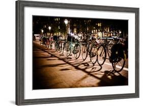 Amsterdam Bikes at Night I-Erin Berzel-Framed Photographic Print