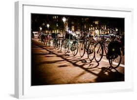 Amsterdam Bikes at Night I-Erin Berzel-Framed Photographic Print