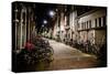 Amsterdam Bikes at Night II-Erin Berzel-Stretched Canvas