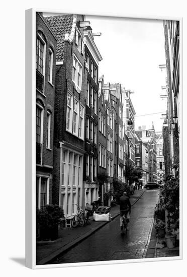 Amsterdam Black and White Street-Erin Berzel-Framed Photographic Print