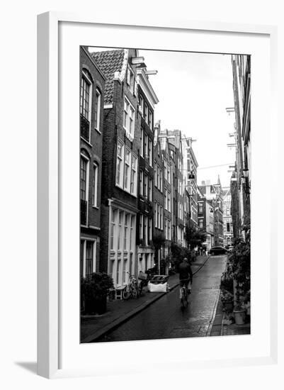 Amsterdam Black and White Street-Erin Berzel-Framed Photographic Print