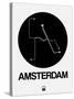 Amsterdam Black Subway Map-NaxArt-Stretched Canvas