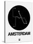 Amsterdam Black Subway Map-NaxArt-Stretched Canvas