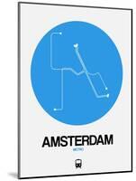 Amsterdam Blue Subway Map-NaxArt-Mounted Art Print