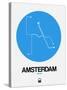 Amsterdam Blue Subway Map-NaxArt-Stretched Canvas