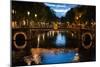 Amsterdam Canal at Night I-Erin Berzel-Mounted Photographic Print