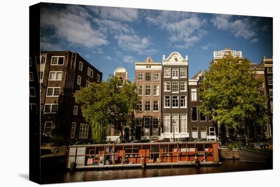 Amsterdam Canal Houses I-Erin Berzel-Stretched Canvas