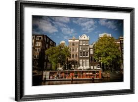 Amsterdam Canal Houses I-Erin Berzel-Framed Photographic Print