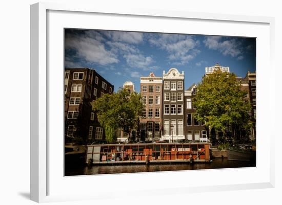 Amsterdam Canal Houses I-Erin Berzel-Framed Photographic Print