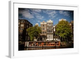 Amsterdam Canal Houses I-Erin Berzel-Framed Photographic Print