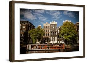 Amsterdam Canal Houses I-Erin Berzel-Framed Photographic Print