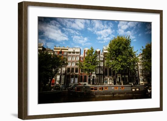 Amsterdam Canal Houses II-Erin Berzel-Framed Photographic Print